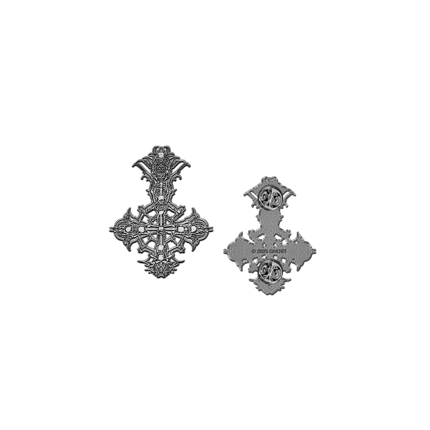 Papa V Grucifix Chrome Pin